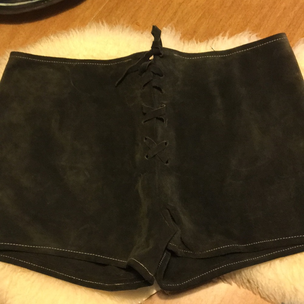 Vintage leather shorts
